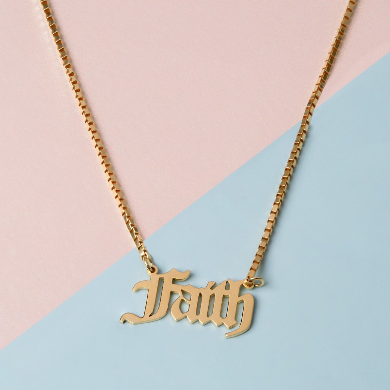 Personalised Name Necklace Cube