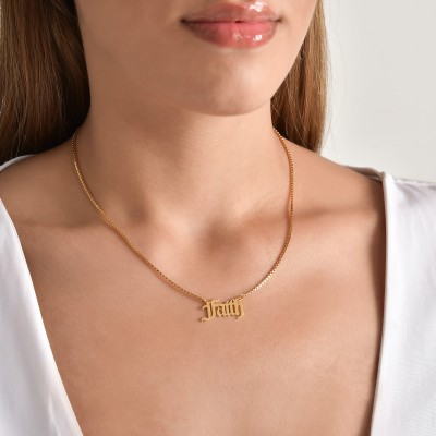 Personalised Name Necklace Cube