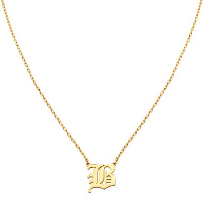 Personalised Old English Initial Necklace 2