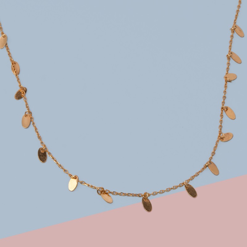 Oval Sequin Necklace