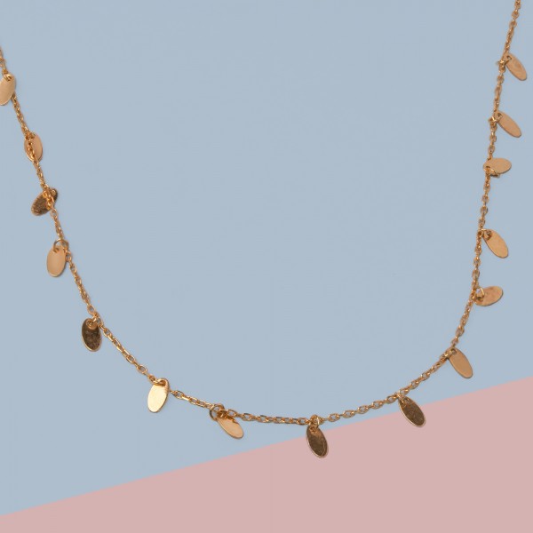 Oval Sequin Necklace