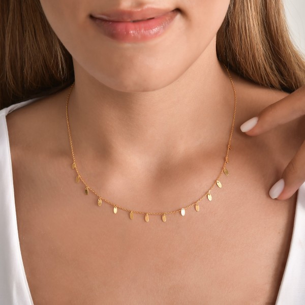 Oval Sequin Necklace