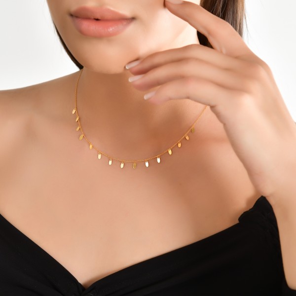 Oval Sequin Necklace