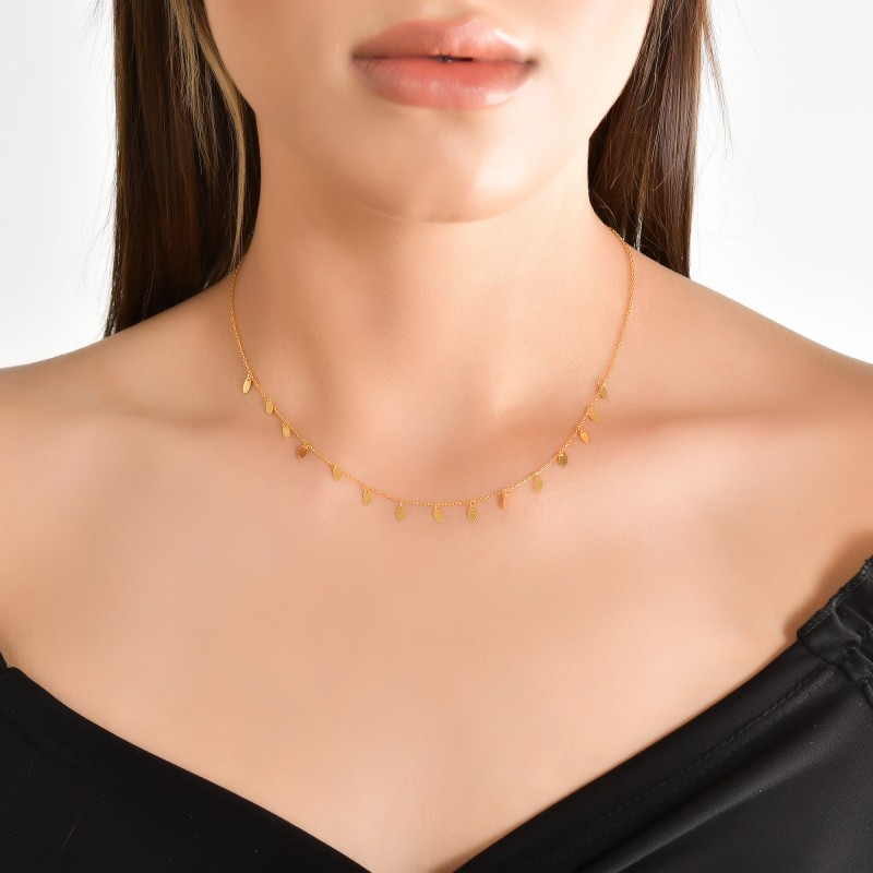 Oval Sequin Necklace