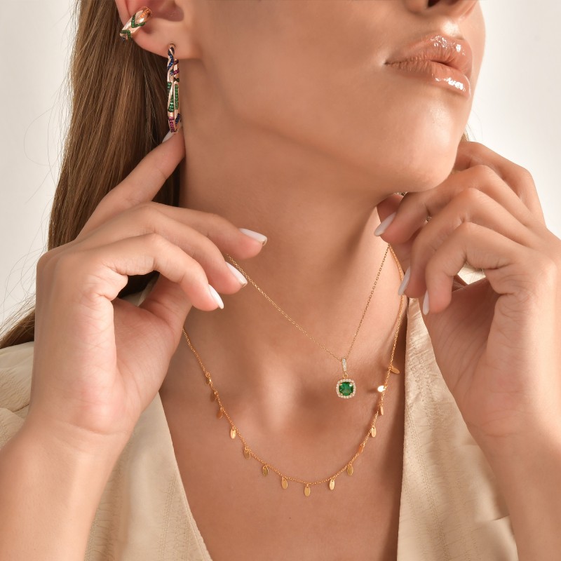 Oval Sequin Necklace