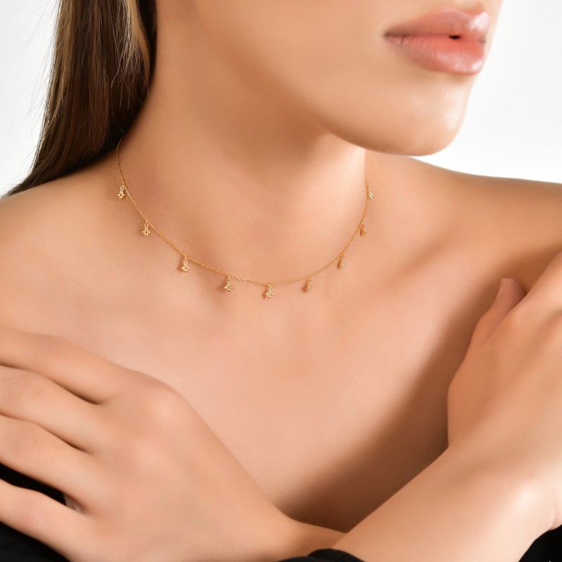 Square Ball Sequin Necklace