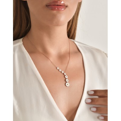Enamel Flower Necklace