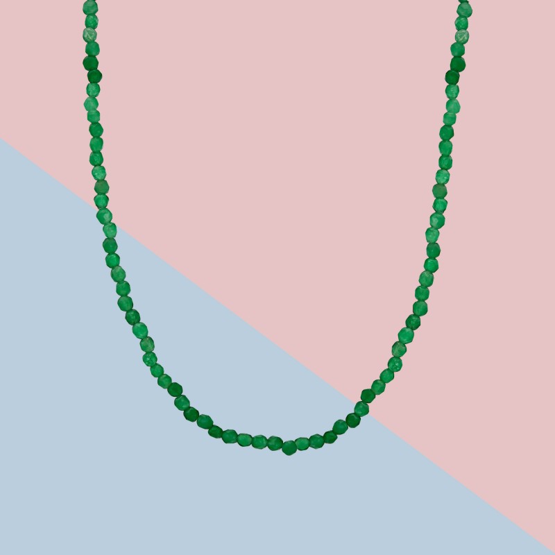 Natural Green Agate Gemstone Choker
