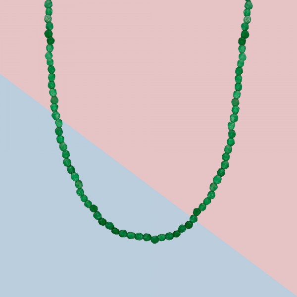 Natural Green Agate Gemstone Choker