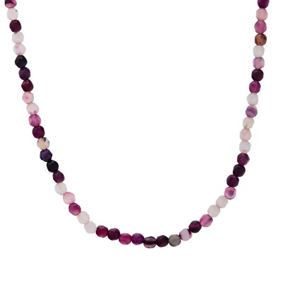 Natural Mixed Purple Agate Gemstone Choker 2