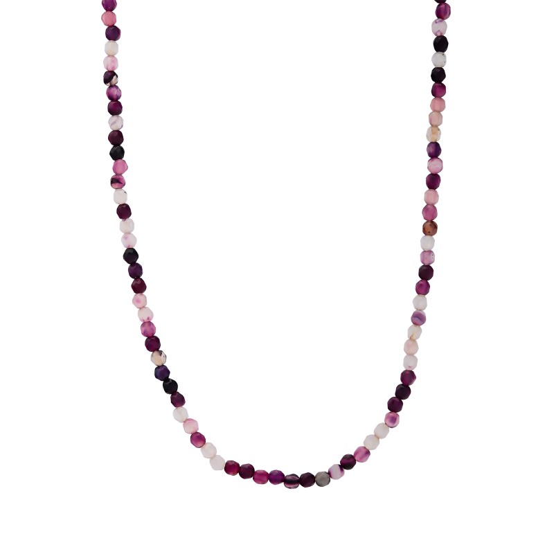Natural Mixed Purple Agate Gemstone Choker