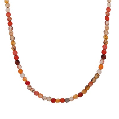 Natural Mixed Orange Agate Gemstone Choker 2