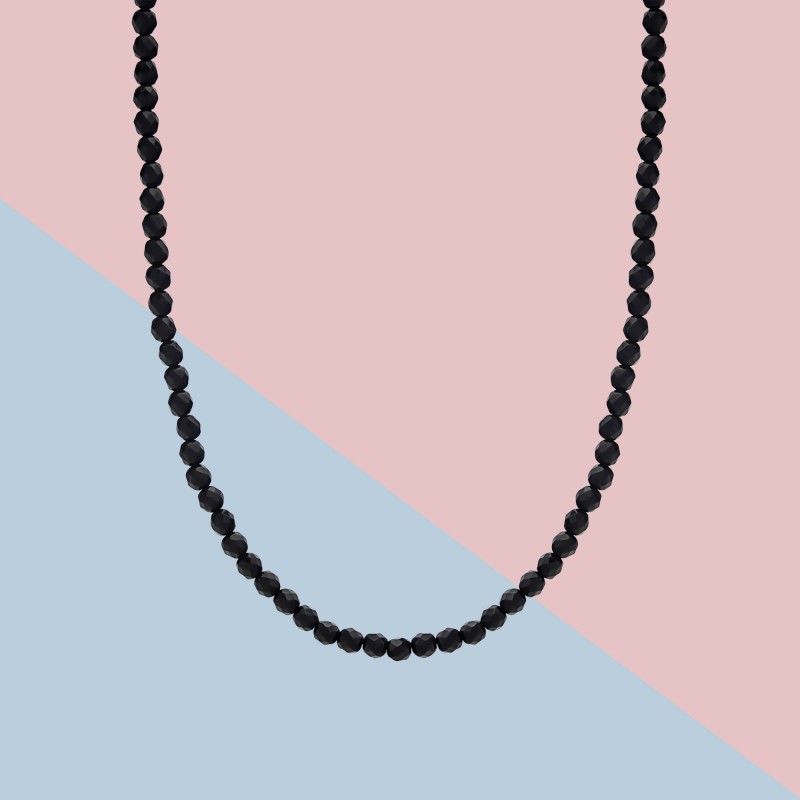 Natural Black Onyx Gemstone Choker