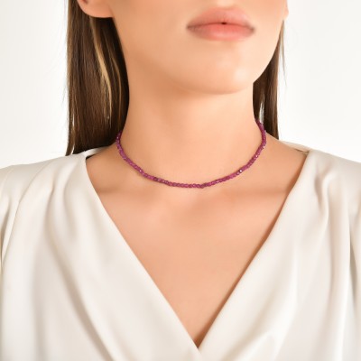 Natural Ruby Gemstone Choker