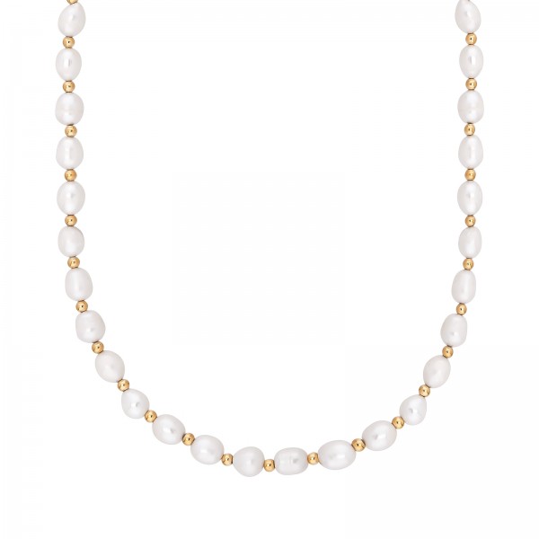 Flame Ball Pearl Necklace