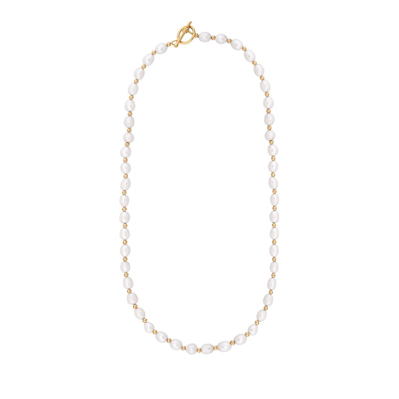 Flame Ball Pearl Necklace