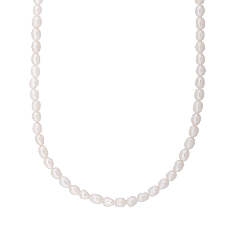 Toggle Clasp Small Pearl Necklace 