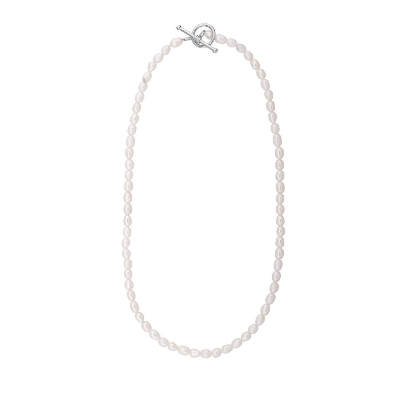 Toggle Clasp Small Pearl Necklace