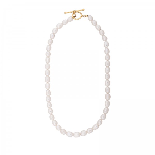 Toggle Clasp Large Pearl Necklace