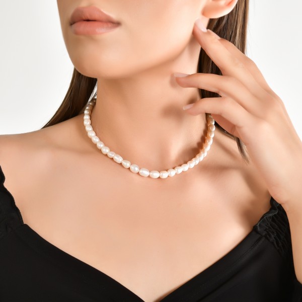 Toggle Clasp Large Pearl Necklace