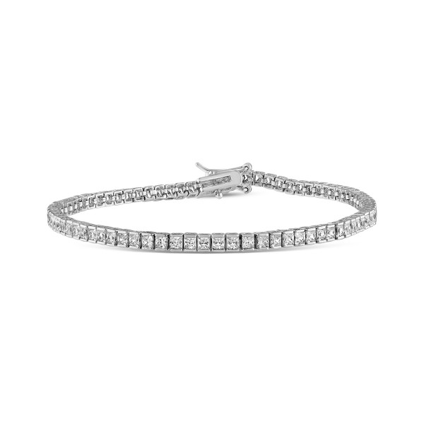 Small Princess Cut Tennis Bracelet
