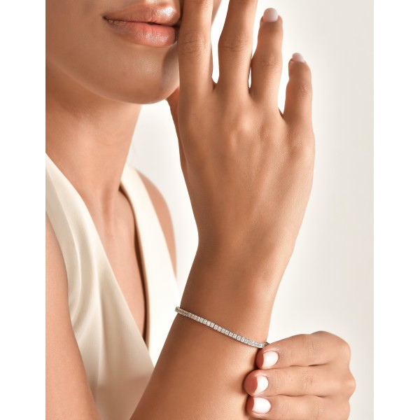 Small Princess Cut Tennis Bracelet