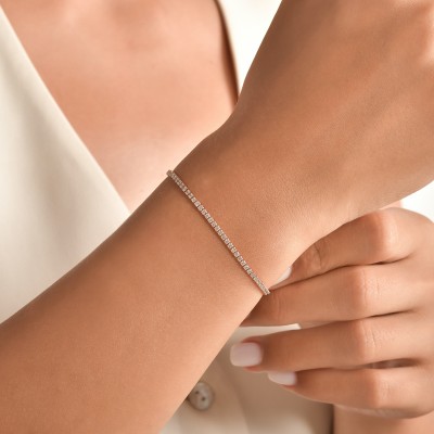 Minimalist White Tennis Bracelet