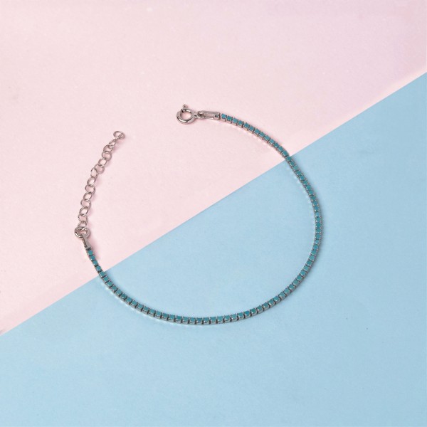 Minimalist Turquoise Tennis Bracelet