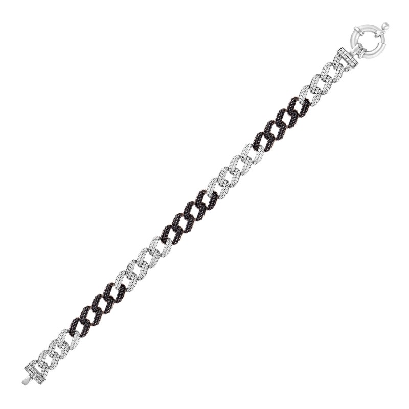 Black & White Cuban Bracelet