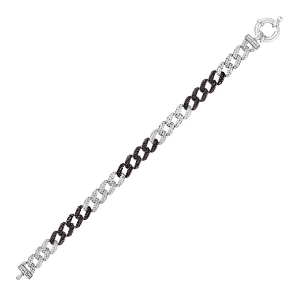 Black & White Cuban Bracelet