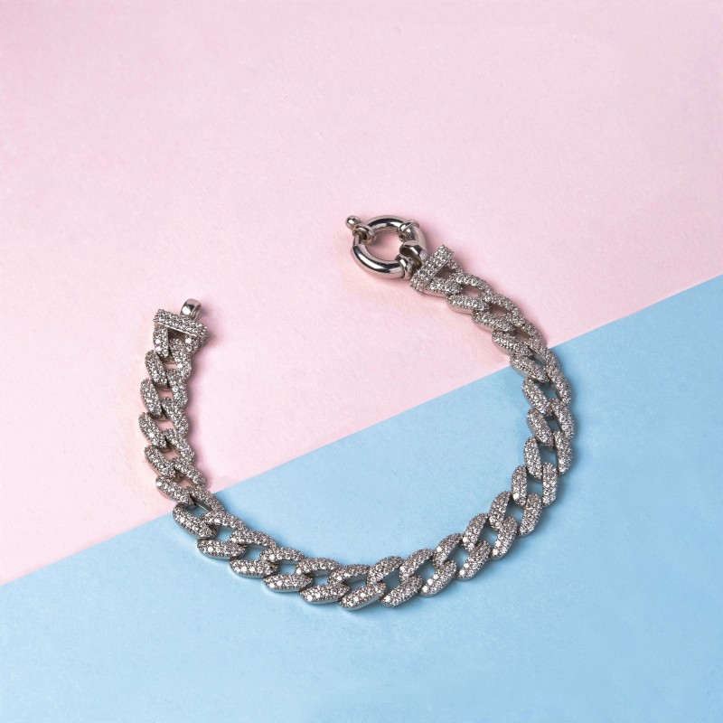 White Cuban Bracelet
