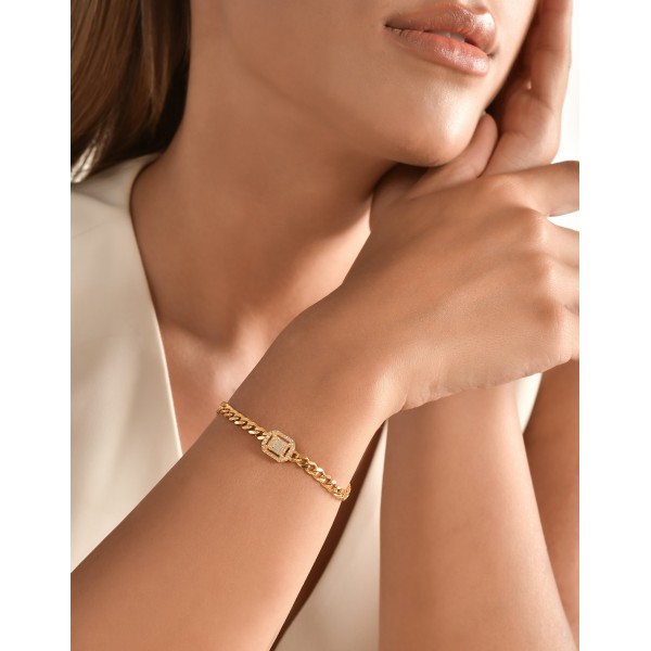 Baguette Curb Chain Bracelet