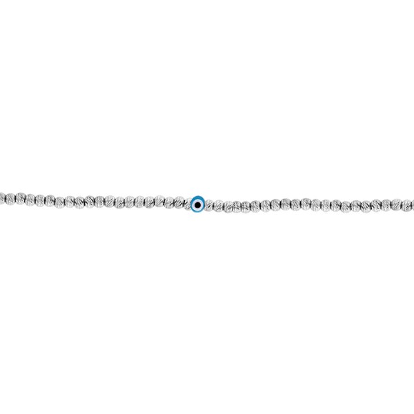 Sparkling Diamond Cut Beads Evil Eye Bracelet
