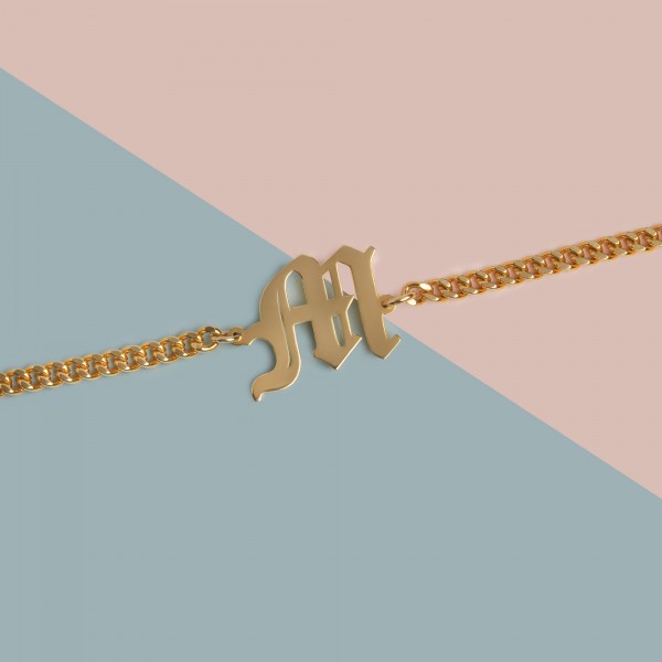 Old English Letter Bracelet