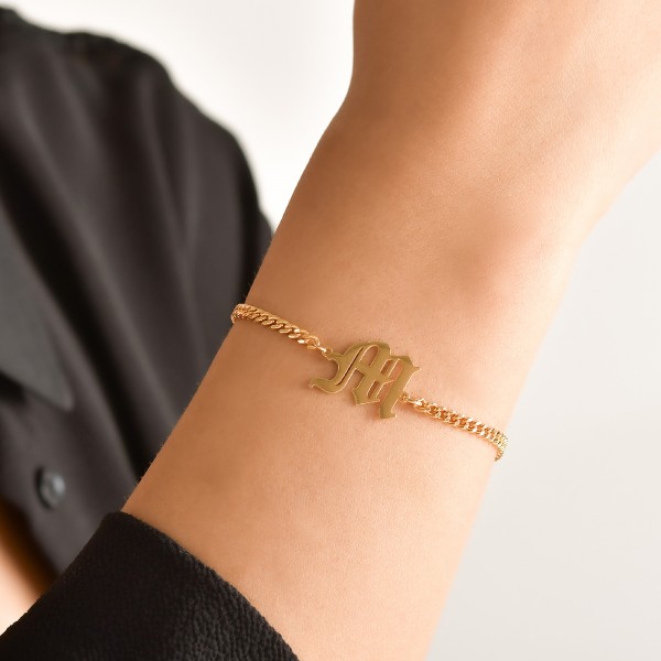 Old English Letter Bracelet