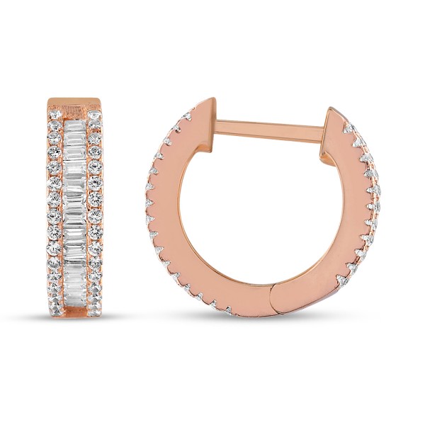 Baguette Huggie Hoop Earring