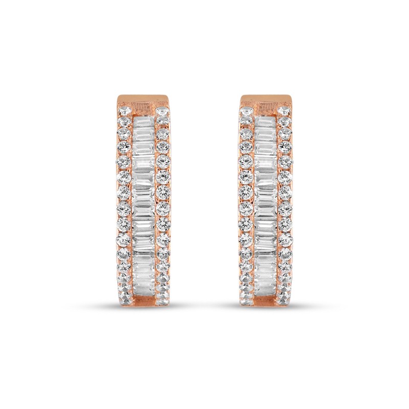 Baguette Huggie Hoop Earring