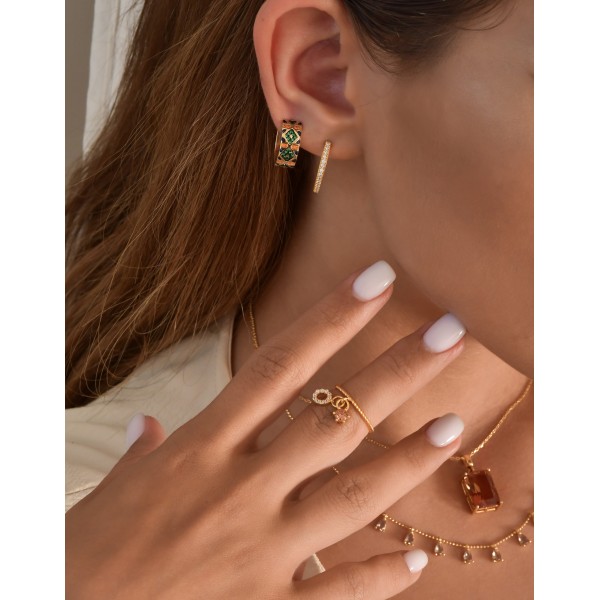 Xanthe Huggie Hoop Earring