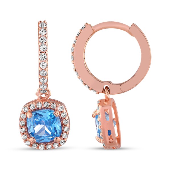 Blue Square Earring