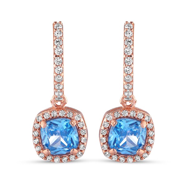 Blue Square Earring