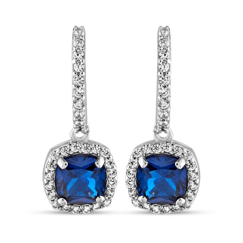 Dark Blue Square Earring