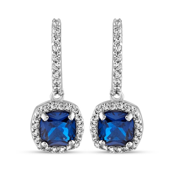 Dark Blue Square Earring