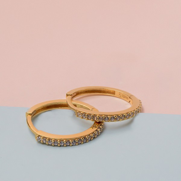 Crystal Hoop Earring