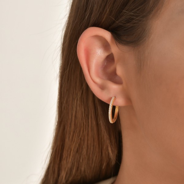 Crystal Hoop Earring
