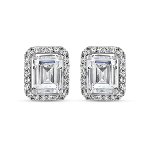 Baguette Diamond Cut Stud Earring
