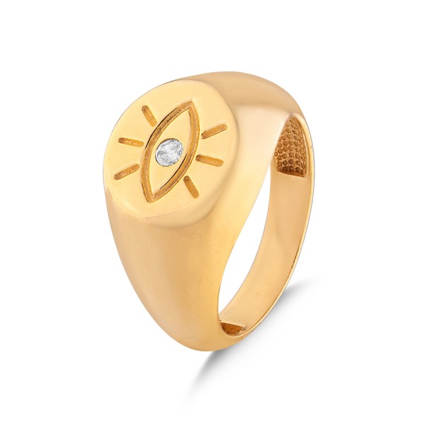 Evil Eye Signet Ring