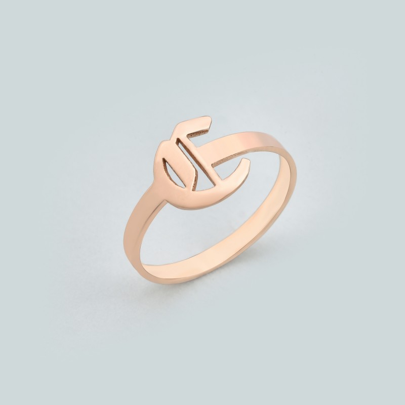 Personalised Old English Initial Ring