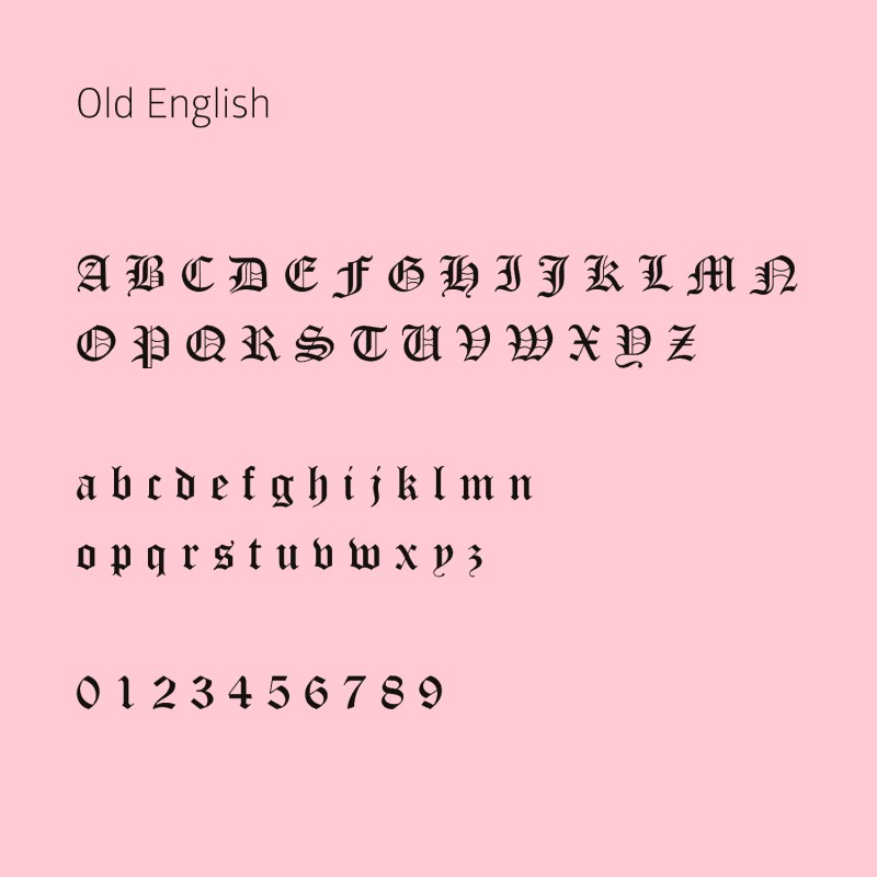 Personalised Old English Initial Ring