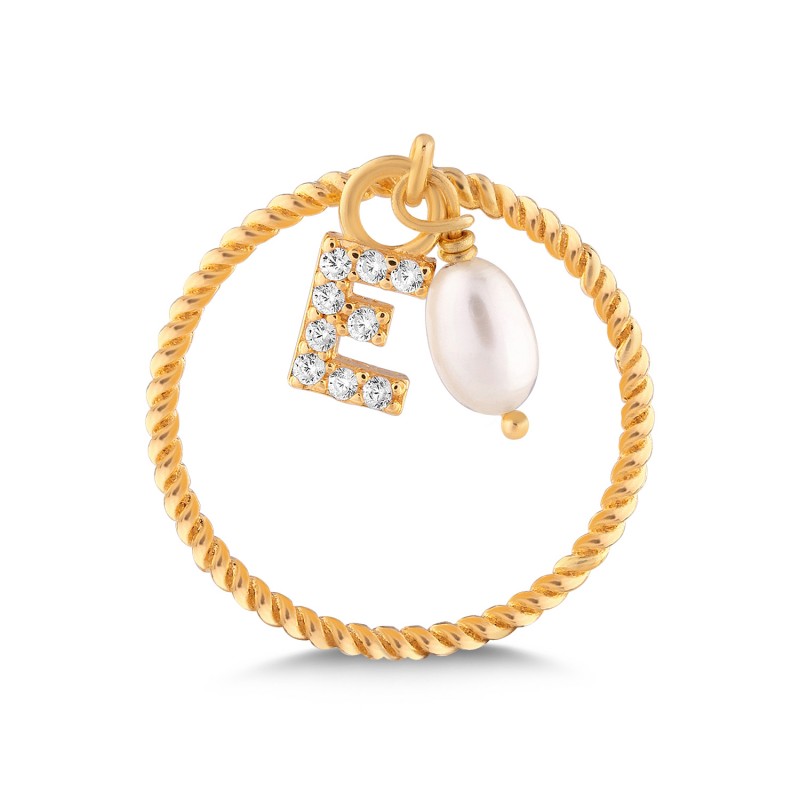 Personalised Pearl Initial Ring