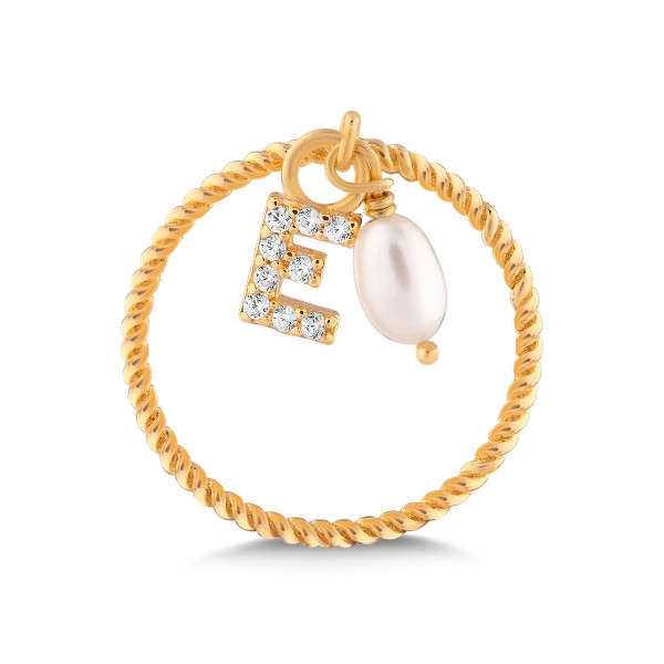 Personalised Pearl Initial Ring